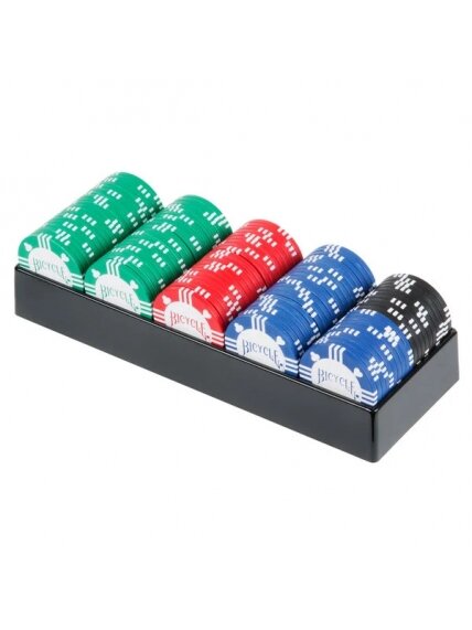 100 Pokerio žetonų rinkinys su dėklu Bicycle