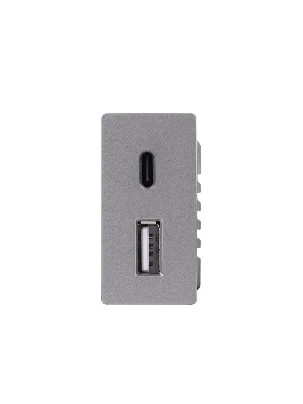 1/2 greito krovimo lizdas Feelspot USB+C, be rėmelio, pilkas, 20W 1/2 greito krovimo lizdas Feelspot USB+C, be rėmelio, pilkas, 20W