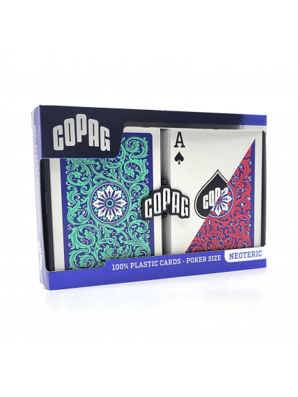 1546 Neoteric Poker size Standard index žaidimo kortos dviguba kaladė (raudona ir žala) Copag 7 1546 Neoteric Poker size Standard index žaidimo kortos dviguba kaladė (raudona ir žala) Copag 7