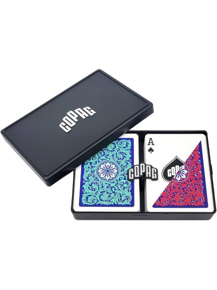 1546 Neoteric Poker size Standard index žaidimo kortos dviguba kaladė (raudona ir žala) Copag  1