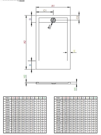 Akmens masės dušo padėklas Radaway Teos F 100x90x3 cm, cemento spalva