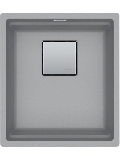Akmens masės plautuvė Kubus 2 KNG 110-37 Fragranite 410x460mm  akmens pilka