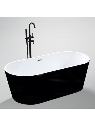 Akrilinė vonia JAVA 203 balta/juoda 180 cm