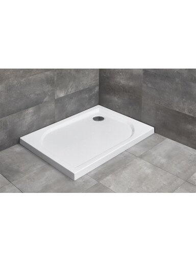 Akrilinis dušo padėklas Radaway Delos D 90x75 cm, baltas