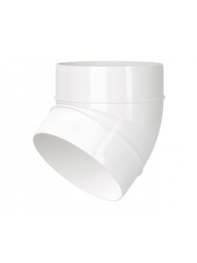 Alkūnė plast. d125mm kampas 45 222-45*