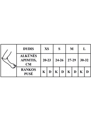 Alkūnės įtvaras RT3-5R, juodos spalvos Alkūnės įtvaras RT3-5R, juodos spalvos
