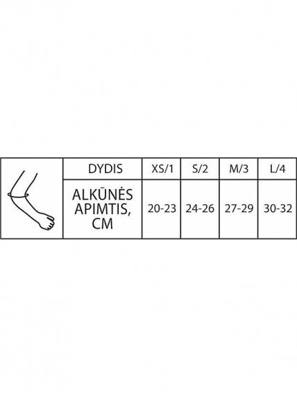 Alkūnės įtvaras (šildantis) RT3-4-1R, baltos spalvos 1 Alkūnės įtvaras (šildantis) RT3-4-1R, baltos spalvos 1