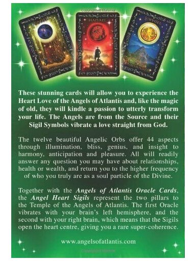 Angel Heart Sigils oracle kortos Findhorn Press