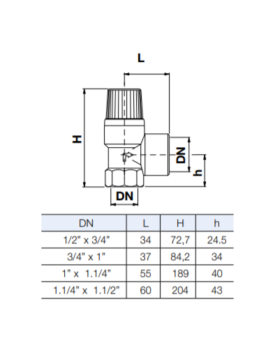 Apsauginis vožtuvas 3/4" 6bar (10004724)