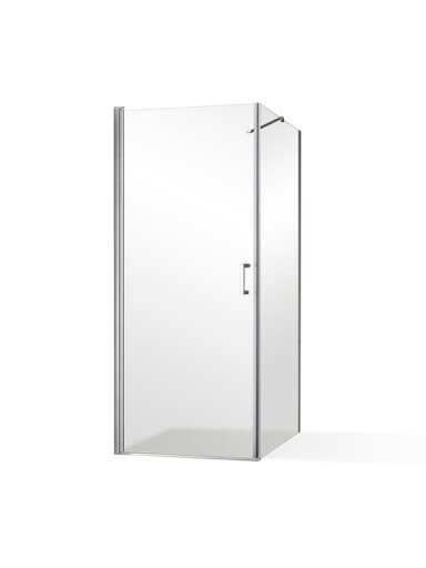 Atveriamos dušo durys nišai OBC01/900, 885-900x1950 mm, profilis brillant, skaidrus stiklas (tinka U3SNP-4000733)