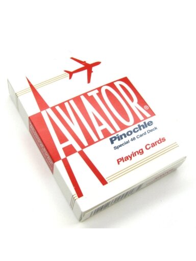 Aviator Pinochle Standard pokerio kortos (Raudonos)