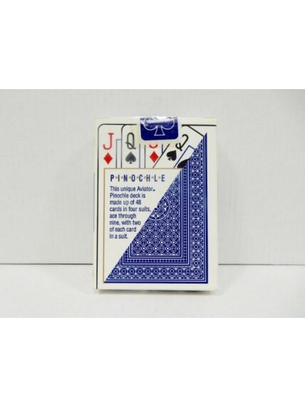 Aviator Pinochle Standard pokerio kortos (Mėlynos) 3