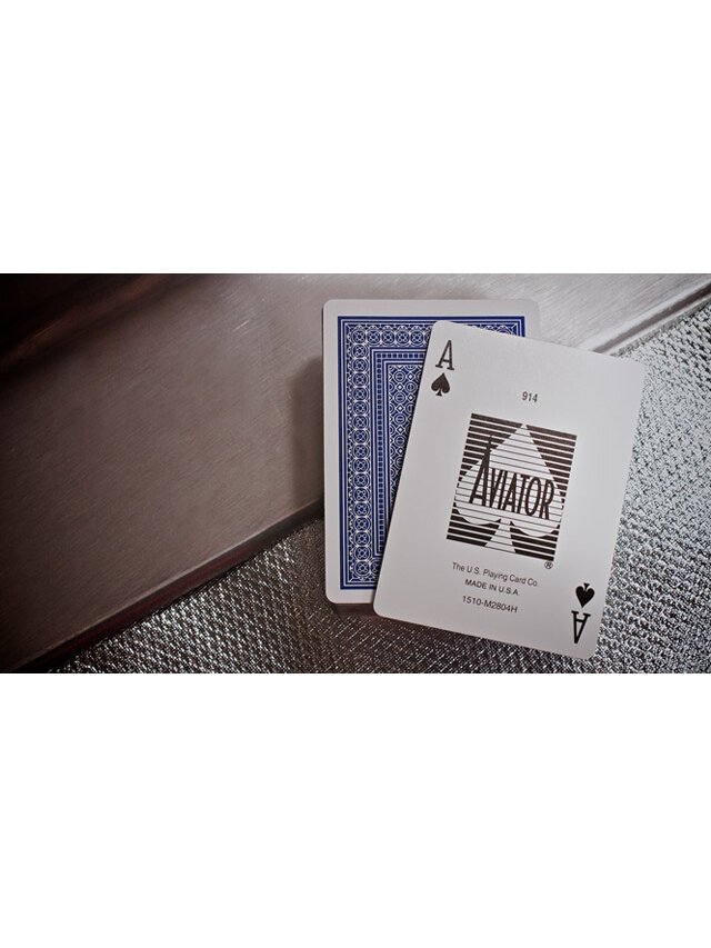 Aviator Pinochle Standard pokerio kortos (Mėlynos) 4