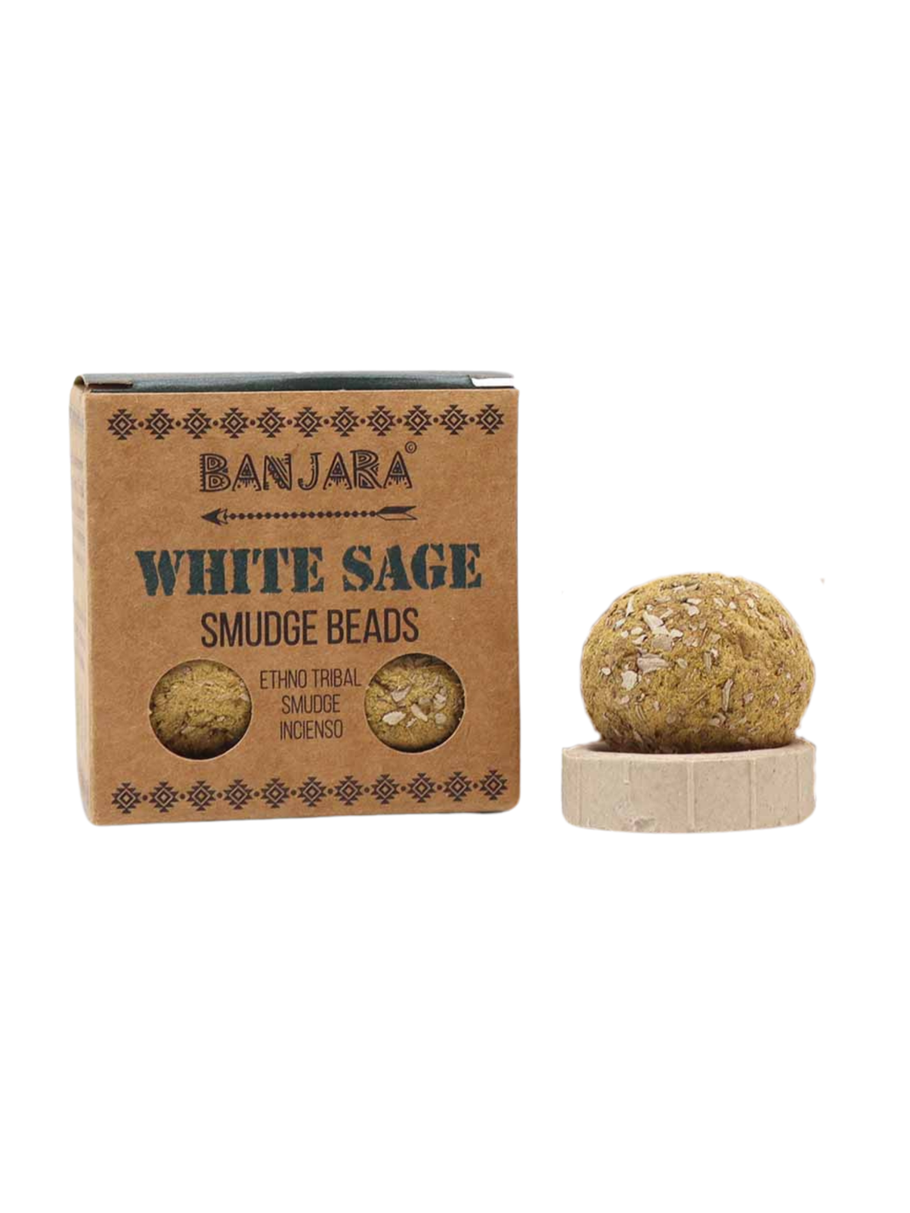 Banjara smilkalų karoliukai – White Sage 2 Banjara smilkalų karoliukai – White Sage 2