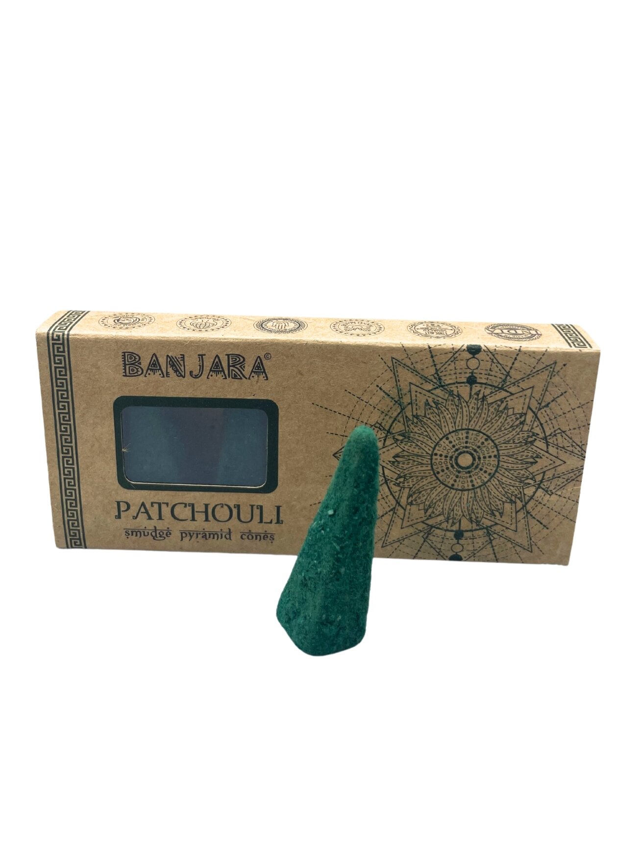 Banjara Smudge Piramidės formos kūgeliai smilkinimui - Patchouli Banjara Smudge Piramidės formos kūgeliai smilkinimui - Patchouli