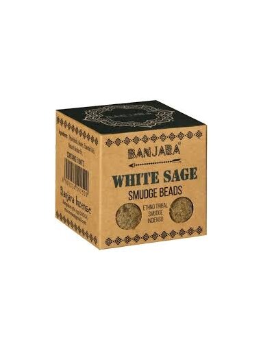 Banjara smilkalų karoliukai – White Sage