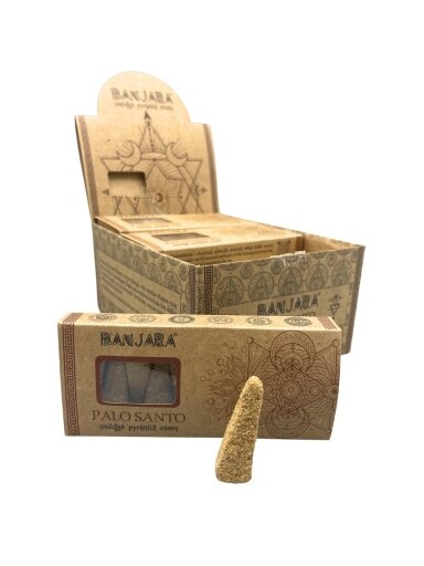 Banjara Smudge Piramidės formos kūgeliai smilkinimui  - Palo Santo