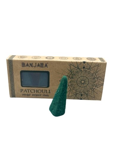 Banjara Smudge Piramidės formos kūgeliai smilkinimui  - Patchouli