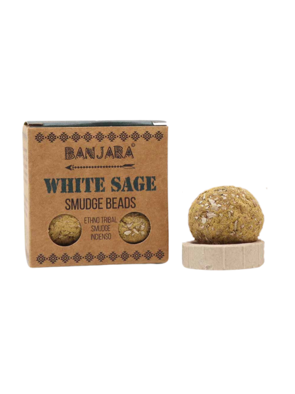 Banjara smilkalų karoliukai – White Sage 2 Banjara smilkalų karoliukai – White Sage 2