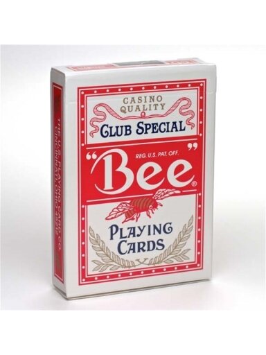 Bee Standard pokerio kortos (Raudonos)