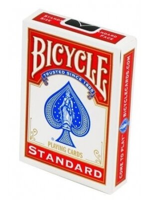 Bicycle Blank Back Standard Face Red kortos 1
