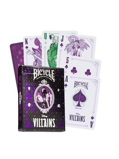 Bicycle Disney Villains žaidimo kortos (violetinės)