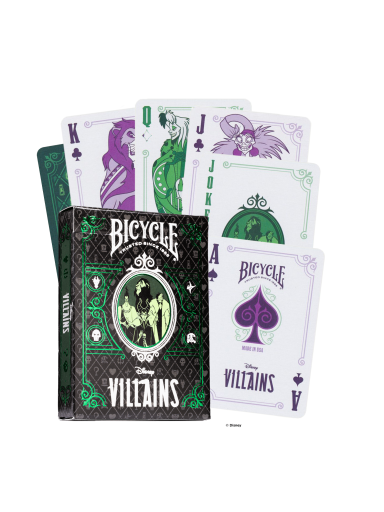 Bicycle Disney Villains žaidimo kortos (žalios)