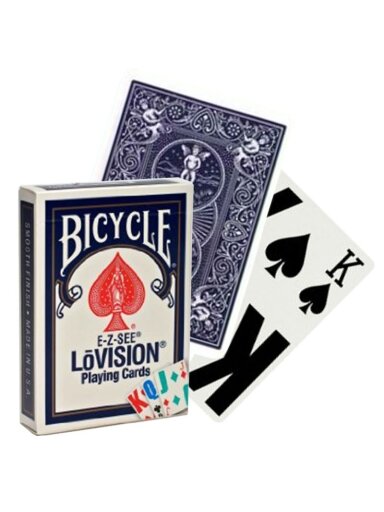 Bicycle E-Z-SEE LoVision kortos (Mėlynos)