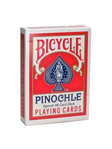 Bicycle Pinochle Standard kortos (Raudonos)