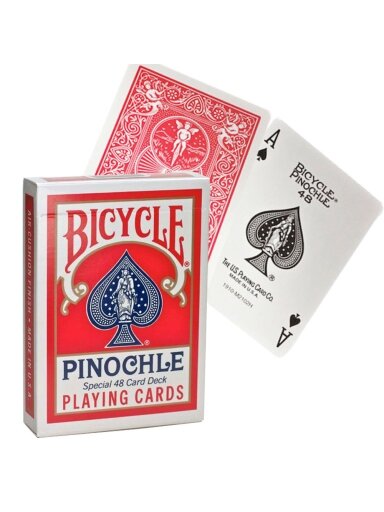 Bicycle Pinochle Standard kortos (Raudonos)