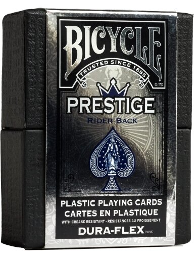 Bicycle Prestige Standard pokerio kortos dėžutėje (Mėlynos)