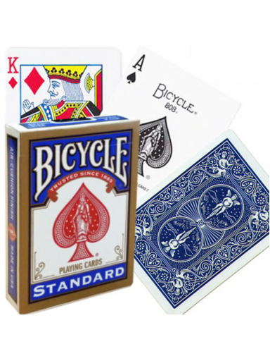 Bicycle Rider Standard pokerio kortos auksiniu apvadu (Mėlynos)