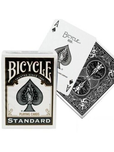 Bicycle Rider Standard pokerio kortos (Juodos)
