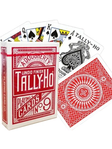Bicycle Tally-Ho Circle kortos (Raudonos)