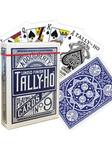 Bicycle Tally-Ho Fan back kortos (Mėlynos)