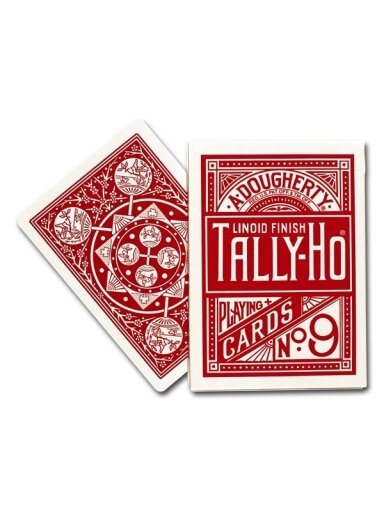 Bicycle Tally-Ho Fan back kortos (Raudonos)