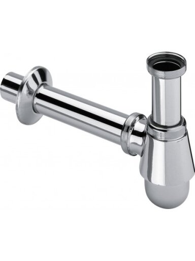 Bide sifonas butelinis, be ventilio, 1 1/4 x 32 x 200, chromas
