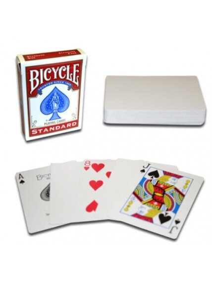 Bicycle Blank Back Standard Face Red kortos 2 Bicycle Blank Back Standard Face Red kortos 2