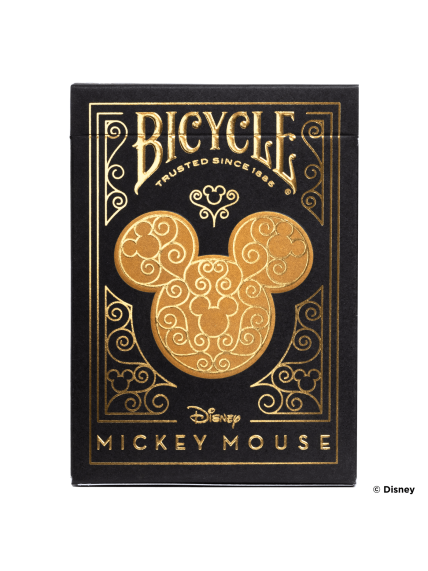 Bicycle Disney Mickey Mouse kortos (juodos ir auksinės) 3