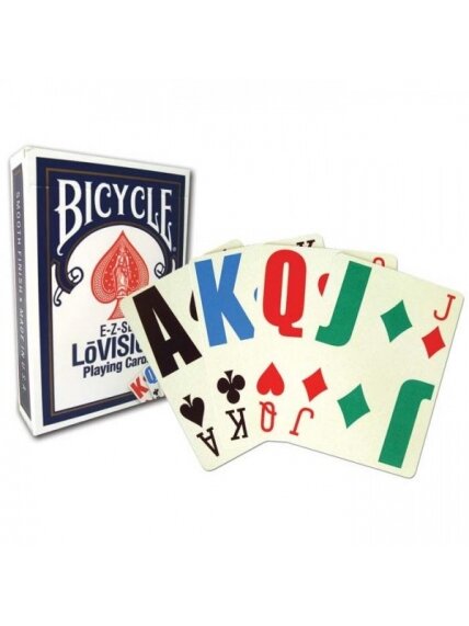 Bicycle E-Z-SEE LoVision kortos (Mėlynos) 5