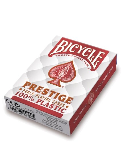Bicycle Prestige Jumbo pokerio kortos (Raudonos) Bicycle Prestige Jumbo pokerio kortos (Raudonos)