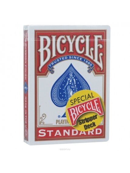 Bicycle Rider Back Stripper kortos (Raudonos) Bicycle Rider Back Stripper kortos (Raudonos)