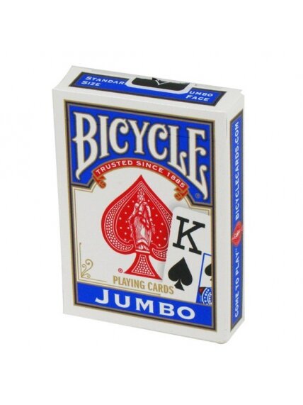 Bicycle Rider Jumbo pokerio kortos (Mėlynos) 2 Bicycle Rider Jumbo pokerio kortos (Mėlynos) 2