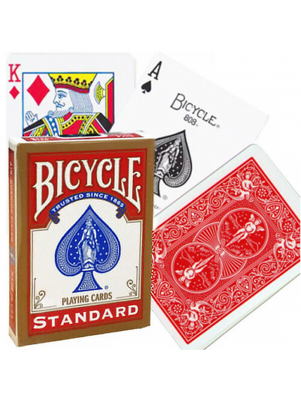 Bicycle Rider Standard pokerio kortos auksiniu apvadu (Raudonos)