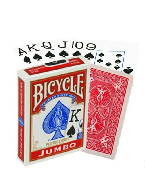Bicycle Rider Jumbo pokerio kortos (Raudonos) Bicycle Rider Jumbo pokerio kortos (Raudonos)