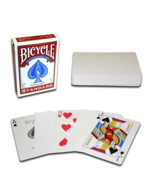 Bicycle Blank Back Standard Face Red kortos 2 Bicycle Blank Back Standard Face Red kortos 2