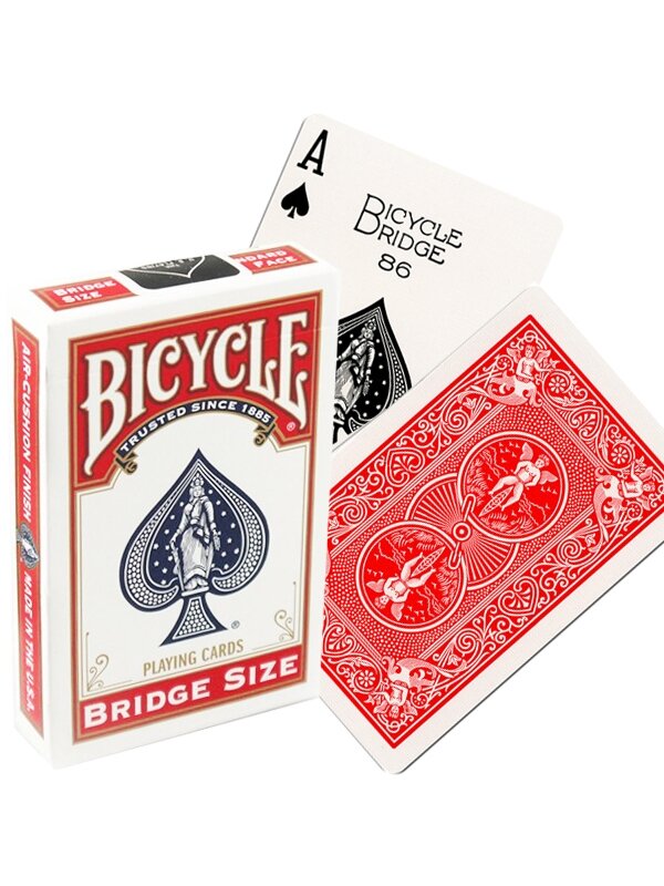 Bicycle Rider Back Bridge Size kortos (Raudonos)
