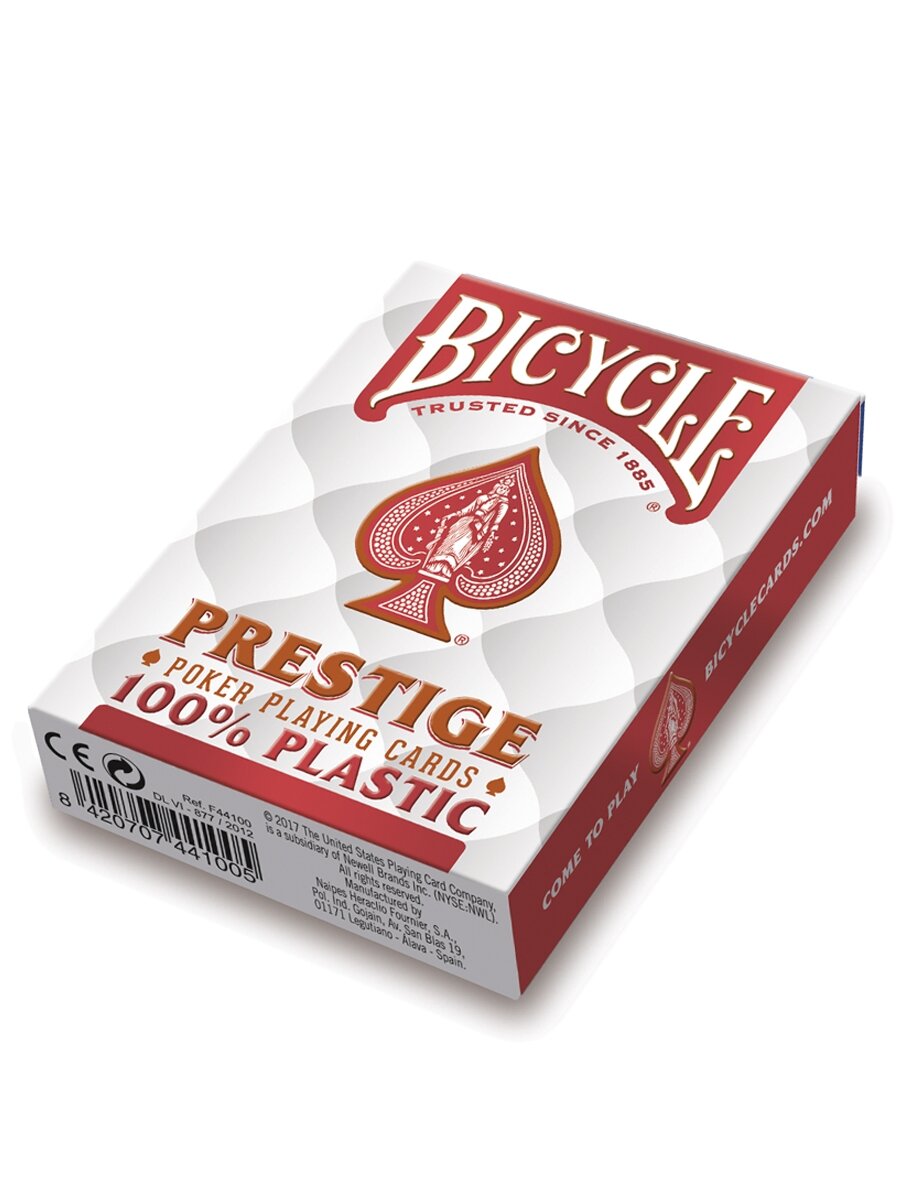 Bicycle Prestige Jumbo pokerio kortos (Raudonos)