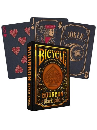 Bourbon Black Label žaidimo kortos Bicycle