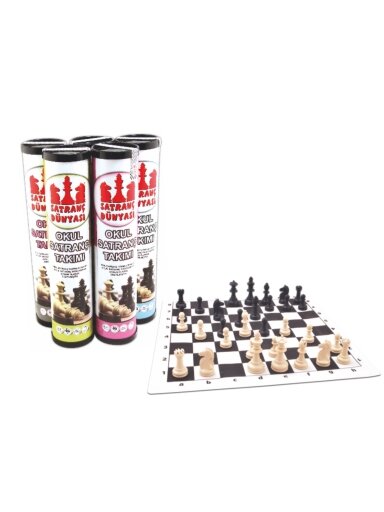 Chess World Roll Cylinder šachmatų rinkinys L dydis Star